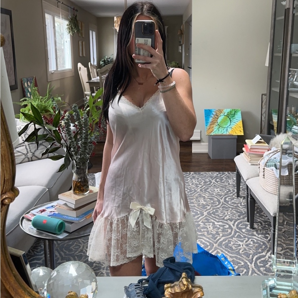 vintage Lauren Rogers Lace slip dress
